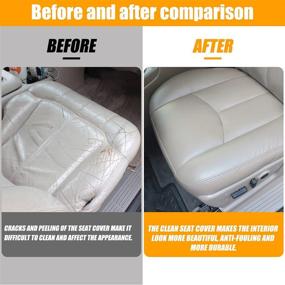 img 3 attached to 🚗 Compatible Driver Bottom Replacement Leather Seat Cover for 2003-2006 Chevrolet Tahoe Suburban, GMC Yukon, and 2005-2006 Chevy Avalanche (Shale/Tan)