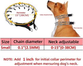 img 3 attached to 🐶 Aheasoun Prong Collar for Dogs with Comfort Rubber Tips, Adjustable Stainless Steel Links, Strong Quick Release Buckle - Ideal for Small, Medium, and Large Dogs