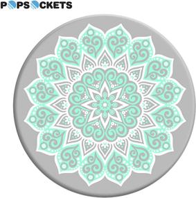 img 2 attached to 🌸 Попсокеты Peace Mandala Tiffany: складная рукоятка и подставка для телефонов и планшетов - придайте своему устройству мирный стиль