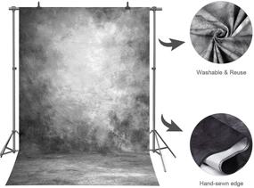 img 1 attached to WOEIEOW Gradual Grey Photography Backdrop - Abstract Portrait Photo Studio Props