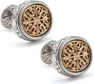 konstantino sterling silver gold cufflinks men's accessories logo