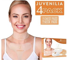 img 4 attached to 🌟 JUVENILIA Reusable Silicone Chest Wrinkle Pads and Neck Wrinkle Patches - T-SHAPE Decollete Anti Wrinkle Pads for Chest & Neck Lift - 2 Chest Pads and 2 Neck Patches for Wrinkle Reduction