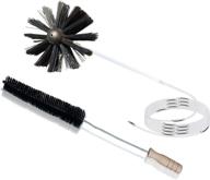 🧹 30-foot dryer vent cleaning brush with refrigerator condenser coil brush | lint remover | fireplace & chimney brushes | extendable up to 30 feet | use with or without power drill logo