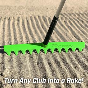 img 2 attached to 🏌️ GoSports Green Golf Bunker Rake - Trap Teeth, 2 Pack