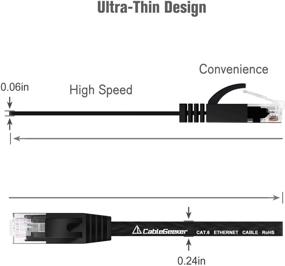 img 1 attached to Cat 6 Ethernet Cable Black 150 Ft (At A Cat5E Price But Higher Bandwidth) Flat Internet Network Cable - Cat6 Ethernet Patch Cable Short - Computer LAN Cable With Snagless RJ45 Connectors