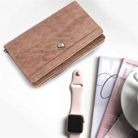 img 3 attached to LEDERBUCK Leather Smartphone Crossbody Wristlet: Stylish Handbags & Wallets in Wristlet Style for Women