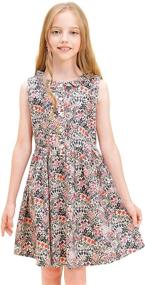 img 4 attached to Floral Sleeveless Sundress for Girls - Maoo Garden Clothing