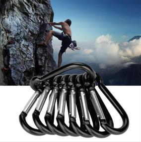 img 1 attached to 🔗 20PCS Small Aluminum Carabiner Clips - Michael Josh Carabiner Hooks with 10PCS Wire Keychain Bulk Pack