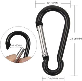 img 3 attached to 🔗 20PCS Small Aluminum Carabiner Clips - Michael Josh Carabiner Hooks with 10PCS Wire Keychain Bulk Pack