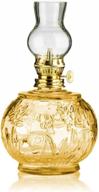 🕯️ the dreidel company decorative lamplight chamber glass oil lamp, indoor decor lighting with kerosene or paraffin oils, 17oz (amber) логотип