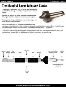 img 1 attached to 🔄 Enhanced SEO: PSI Woodworking PKMSTS1 Live Tailstock Mandrel Saver - #1 Morse Taper