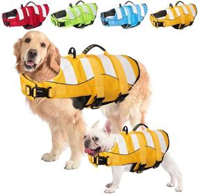 img 4 attached to 🐶 Stay Afloat with the Mklhgty Dog Life Jacket: A Reliable Ripstop Safety Life Vest for Dogs with Superior Buoyancy, Rescue Handle, and Adjustable Sizes