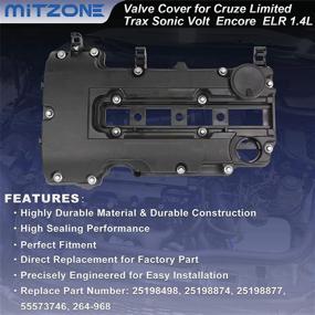 img 3 attached to 🚗 MITZONE Engine Valve Cover Kit with Gaskets, Bolts, Oil Filler Cap - Compatible with 2011-2019 Chevrolet Cruze, Sonic, Volt, Trax, Buick Encore, Cadillac ELR 1.4L Turbo - Replace# 55573746, 25198498, 264-968