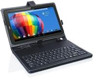 📱 universal 7.0" tablet case with full keyboard - black pu leather for indigi tablet phablet - universal compatibility for all 7in tablet pc phablet logo