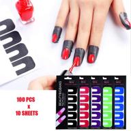 💅 protective nail polish shields - 100 disposable peel off stickers for nail art, stamping & manicures - beautybigbang logo