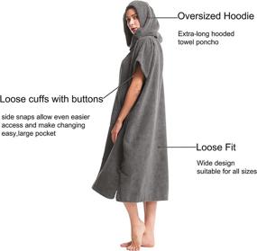 img 2 attached to Changing Robe Towel Poncho Swimming Surfing Sports & Fitness for Water Sports