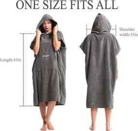 img 3 attached to Changing Robe Towel Poncho Swimming Surfing Sports & Fitness for Water Sports