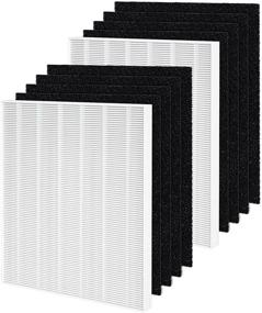 img 4 attached to 🌬️ Fil-fresh 2-Pack 115115 Filter A - Compatible with Winix C535, 5300, 6300, 5300-2, P300 Air Purifier - Includes 8 Carbon Filters