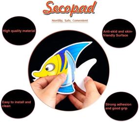 img 3 attached to 🛀 Secopad Non Slip Bathtub Stickers: 18 PCS Sea Adhesive Kids Anti Slip Decal Threads for Shower and Bath Tub - Plus Premium Scraper!