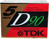 🎧 5-pack tdk dynamic performance d90 high output iec i / type i audio cassette tapes logo