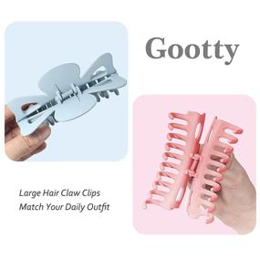 img 3 attached to 🦋 Gootty Large Butterfly Hair Clips for Thick Hair - 6 PCS Strong Hold Hair Claw Clips for Women & Girls - Styling Accessories - 4.7 Inch