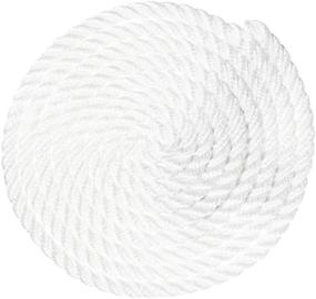 img 2 attached to 🧵 Golberg 1/2 Inch White Twisted Polyester Rope - Low Stretch, High Strength - Moisture, UV, Rot, Oil and Chemical Resistant - Ideal for Rigging, Winch, String Line, Truck Rope, and Crafts - 25 Feet Length