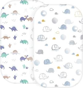 img 4 attached to Bassinet Sheet Mattress Rectangle Animals