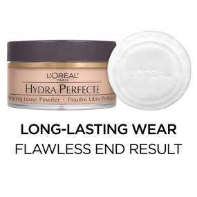 img 3 attached to 👄 L'Oreal Paris Hydra Perfecte Perfecting Loose Face Powder - Minimize Pores & Enhance Skin. Sets Makeup, Long-lasting Formula Infused with Moisturizers for Nourished & Protected Skin. Translucent Shade - 0.5 Fl. Oz.