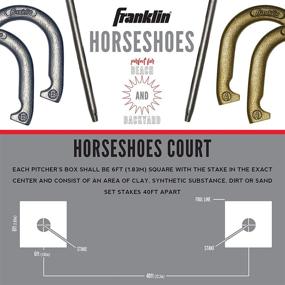 img 1 attached to 🔴 Official Size and Weight Franklin Sports Horseshoe Set - Durable Steel Horseshoes and Stakes - Ideal for Yard and Beach - Recreational Fun