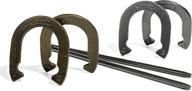 🔴 official size and weight franklin sports horseshoe set - durable steel horseshoes and stakes - ideal for yard and beach - recreational fun логотип