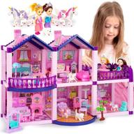 🏰 princess dollhouse with unicorn and dog dolls logo