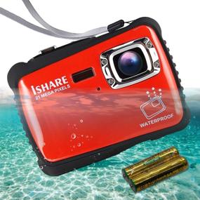 img 4 attached to 📸 ISHARE Waterproof Kids Camera: HD Underwater Digital Camera with 21MP, 2.0" LCD, 8X Digital Zoom, Flash and Mic - Perfect for Girls/Boys (RED)