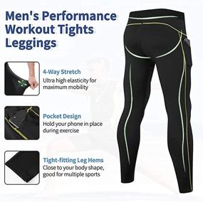 img 1 attached to Running Athletic Leggings Compression Outdoors