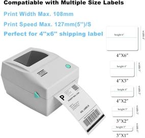 img 3 attached to 🖨️ MFLABEL Thermal Label Printer 4x6 - Commercial High Speed USB Port, Direct Thermal Label Maker for Etsy, Ebay & Amazon Barcode Express Label Printing - White
