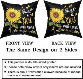 img 1 attached to 🌻 aportt Butterfly Sunflower Pillow Case: Vibrant Sunshine Mix - A Beautiful Decorative Throw Pillow Cover for Girls, Sisters, Wives, Daughters, and Girlfriends - Ideal Birthday Gift, 18X18 Inches