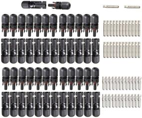 img 4 attached to 🔌 yarachel 25Pairs / 50PCS Solar Connectors - IP67 Waterproof Male & Female Connector Kit (25 Pairs Solar connectors)