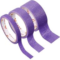 versatile & removable purple craft tape for diy labeling & decoration - 3 rolls, 0.5 inch, 1 inch, 1.5 inch logo