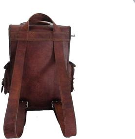 img 3 attached to 🎒 Handmade Vintage Leather Backpack Bags