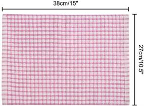 img 1 attached to Pack of 6 Pink Cotton Terry Small Kitchen Dish Cloths, Absorbent and Quick Drying Cleaning Dish Rags, 15 x 10.5 Inches