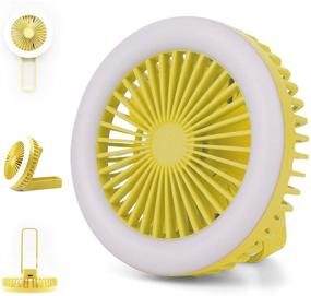img 4 attached to 🌬️ Yellow Mini Handheld Fan - 3 Speed Adjustable USB Rechargeable, Small Portable Personal Fan, Foldable for Stroller, Desk or Table. Ideal for Kids, Girls, Women - Perfect for Home, Office, Outdoor Travel.