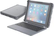 🔒 brenthaven ipad edge click-connect keyboard case - durable, rugged protection for school and office use with integrated keyboard and stand (for ipad 9.7, gray) logo