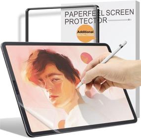 img 4 attached to High Touch Sensitivity Matte Film Paperfeel Screen Protector - iPad Air 5th/4th Gen (10.9 inch 2022&amp;2020), iPad Pro 11 (2021&amp;2020&amp;2018) - Anti-Glare, Apple Pencil Compatible - with Install Frame