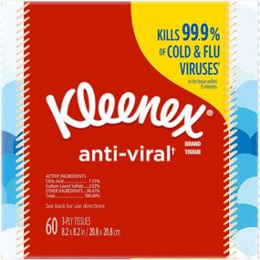 img 3 attached to 🦠 Kleenex Anti-Viral Facial Tissues: 1 Cube Box, 60 Tissues - Ultimate Protection Against Viruses