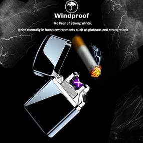 img 3 attached to 🔥 Arc Lighter, Smart Electric USB Rechargeable Lighter - Windproof Flameless Lightweight Plasma Lighter for Fire, BBQs, Fireworks, Candle, Camping - Outdoors and Indoors Use (Black)