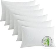 hombys bamboo waterproof pillow protectors: breathable, ultra soft zippered cases for summer, hot sleepers, night sweats (set of 6) logo