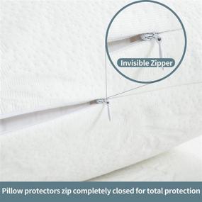 img 2 attached to HOMBYS Bamboo Waterproof Pillow Protectors: Breathable, Ultra Soft Zippered Cases for Summer, Hot Sleepers, Night Sweats (Set of 6)