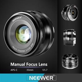 img 2 attached to 📷 Neewer 35mm f/1.7 Manual Focus Prime Fixed Lens for Sony E-Mount Digital Mirrorless Cameras A6500, A6300, A6100, A5000, A5100, A6000,A7III , A9, NEX-3 NEX-3N NEX-5 NEX-5R NEX-6 7 with Lens Pouch Bag