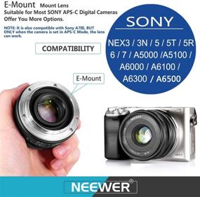 img 1 attached to 📷 Neewer 35mm f/1.7 Manual Focus Prime Fixed Lens for Sony E-Mount Digital Mirrorless Cameras A6500, A6300, A6100, A5000, A5100, A6000,A7III , A9, NEX-3 NEX-3N NEX-5 NEX-5R NEX-6 7 with Lens Pouch Bag