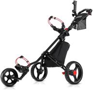 🏌️ janus golf push cart - 3 wheel folding design for golf clubs, bag pull cart for golf bag - ideal golf accessories for men, women, and kids for practice and game логотип