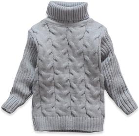 img 4 attached to 🧣 VIFUUR Turtleneck Sweater: Unisex Christmas Kids' Clothing and Sweaters